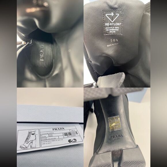 Prada 110 Leather & Nylon Hiker Booties 8.5 - Picture 9 of 9